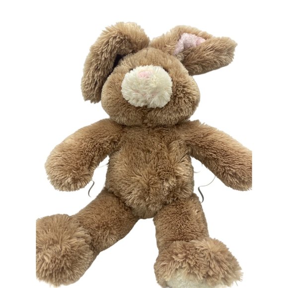 Build-A-Bear Workshop 14 inch Tall Buddy Brown Bunny Rabbit Fluffy Pink Tan - Picture 2 of 6